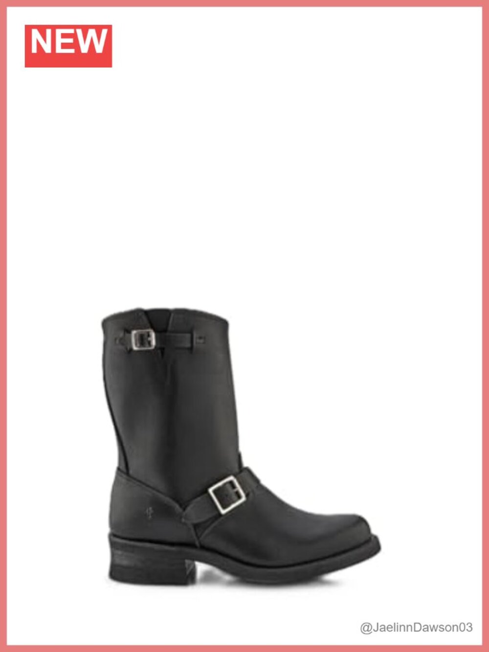 Frye Engineer 12R Leather Motorcycle Boots Mid-Calf